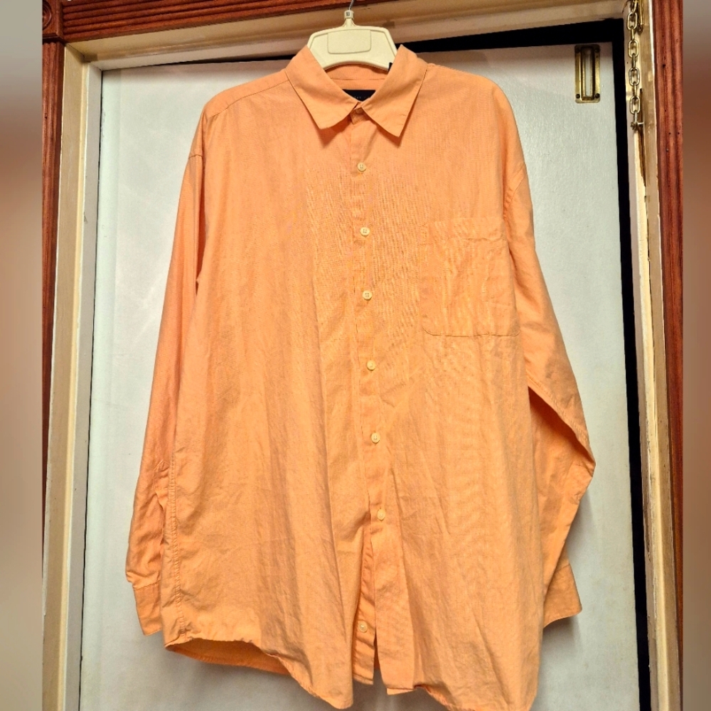 Metropolitan View Men's Orange Button-Up Shirt